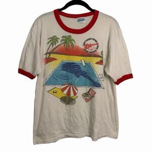 Vintage 1987 The Monkees Concert Tour Ringer T-Shirt Men's Graphic Rock Band